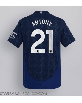 Manchester United Antony #21 Maglia Gara Trasferta Repliche 2024-25